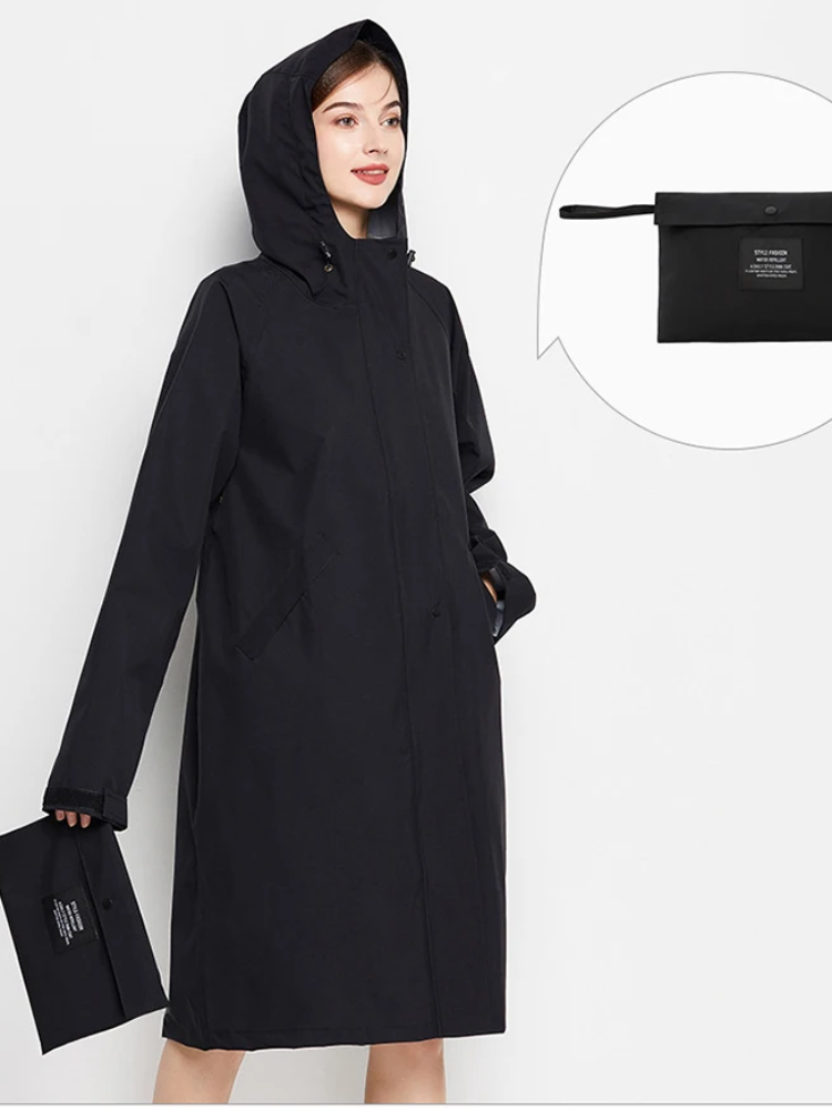 Anna | Waterdichte en winddichte regenjas voor dames met verstelbare capuchon, lichtgewicht outdoorjas