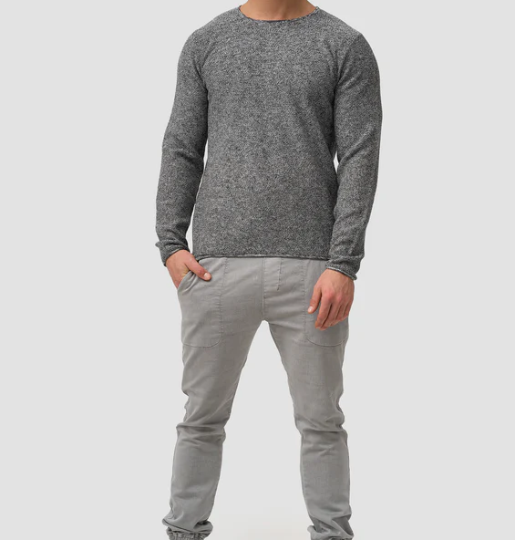 Lorvric | Klassieke herentrui met ronde hals – Lichtgewicht, ademende gebreide pullover, casual top