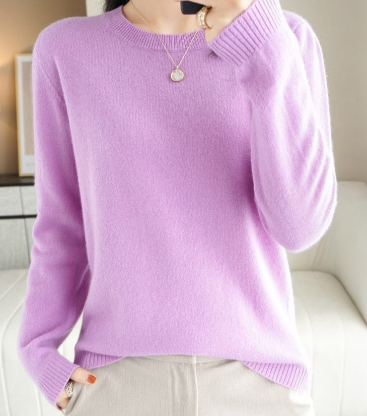 Sanne | Elegante merinowollen trui, zacht en ademend, lichtgewicht gebreide pullover