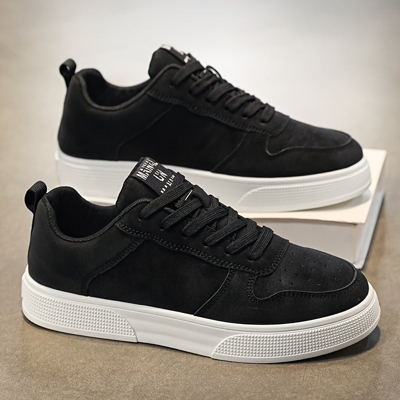 StridePro | Casual platte herensneakers - veterschoenen, comfortabel, duurzaam voor dagelijks gebruik