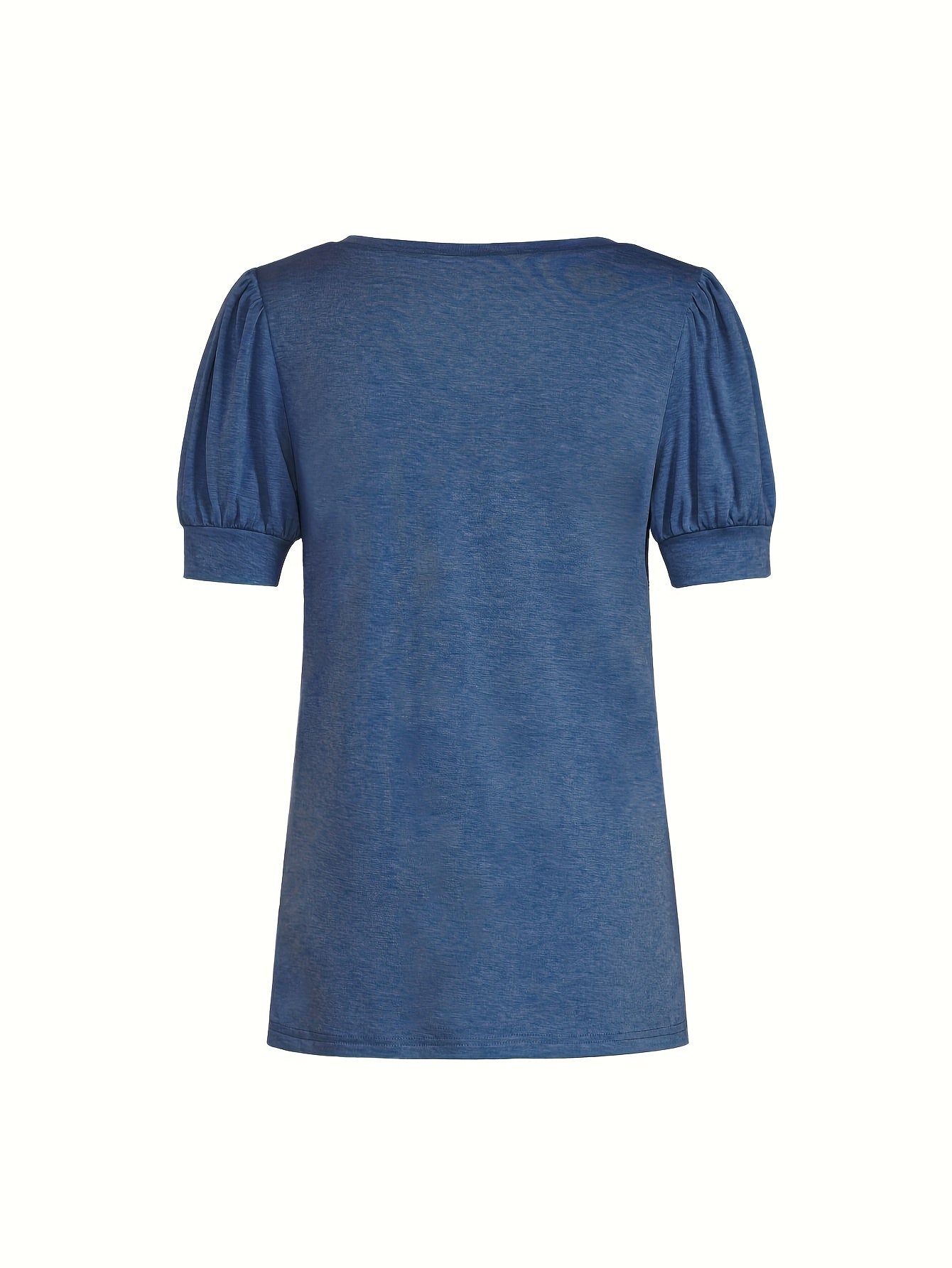 Palis | Elegant V-hals T-shirt met bloemetjesmouwen - Lichtgewicht ademende top, casual voor werk en dagelijks gebruik
