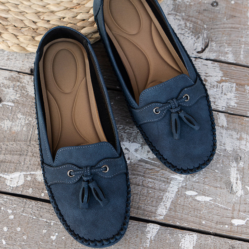 Voxa | Vrouwen Vintage Loafers - Stijlvolle Comfort Slip-On Schoenen