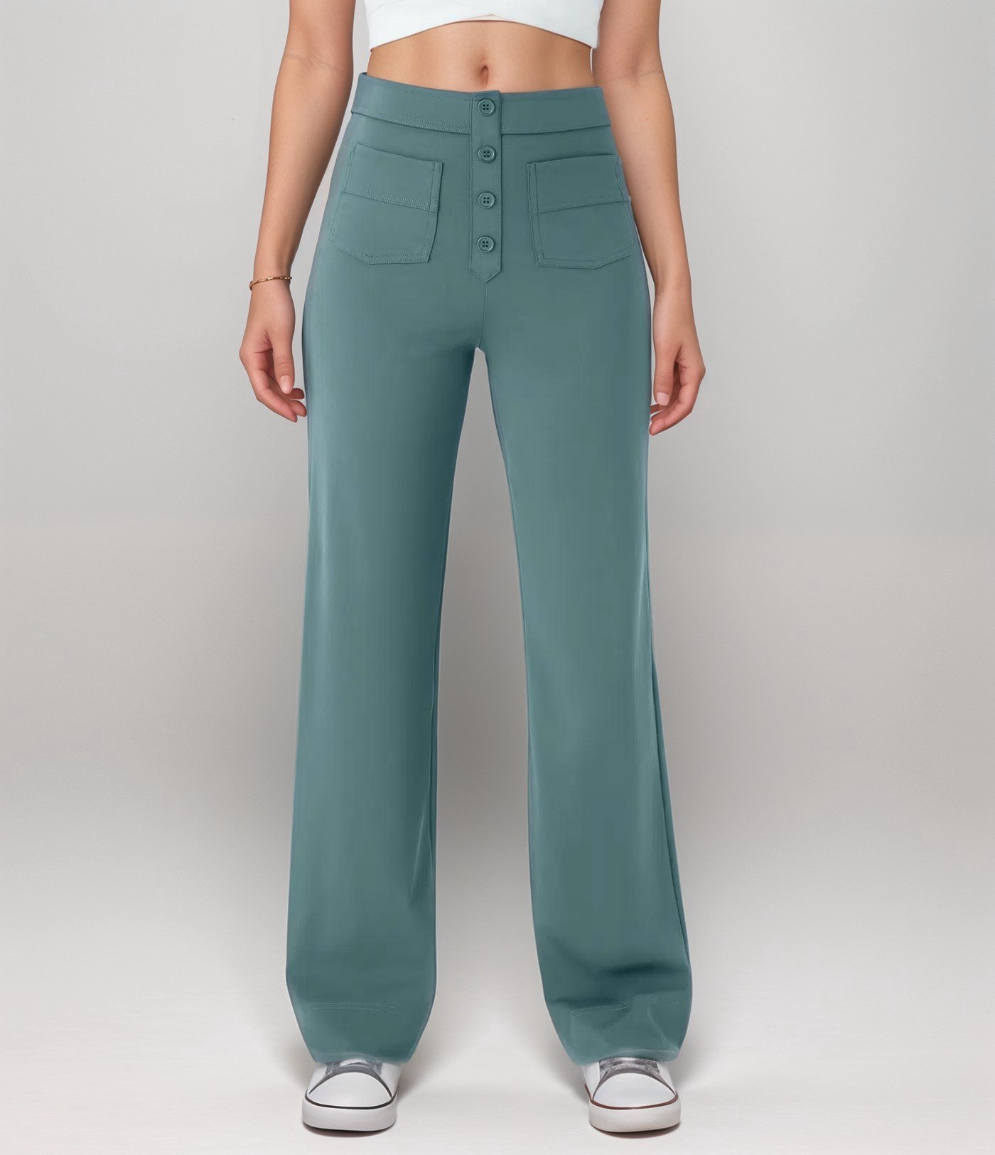 Varda | Damesbroek met hoge taille en stretch - veelzijdige casual broek