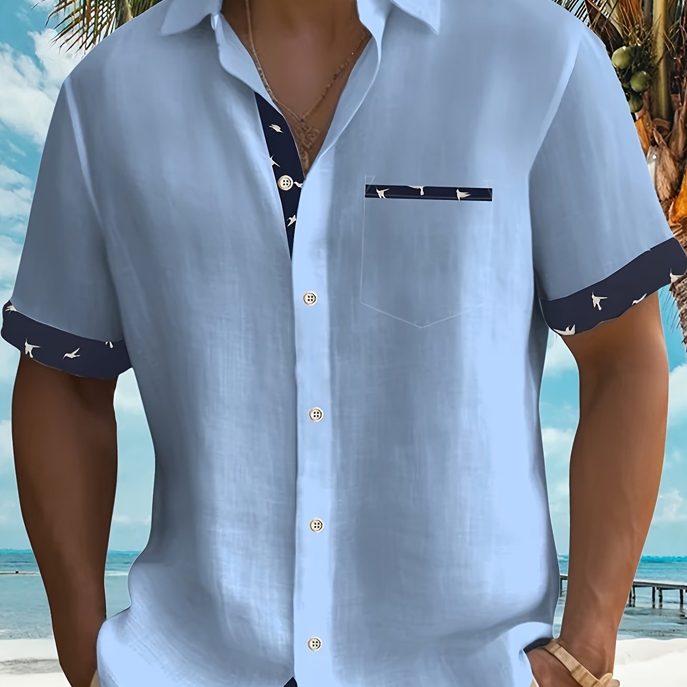 Emilio | Herenhemd met korte mouwen in katoenmix - Zomer & Streetwear-stijl