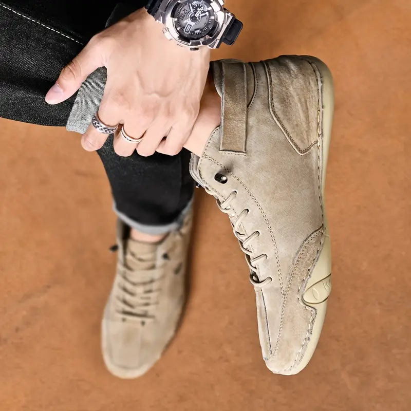 Bootrek | Heren Suède Enkellaars Sneakers – Stijlvolle Casual Boots met Slijtvaste Antislip Zool