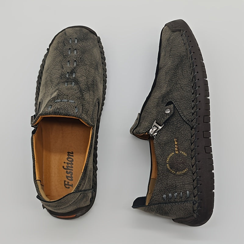 Tapio | Heren Vintage Handgemaakte Loafers - Lichtgewicht Slip-On Casual Outdoor Moccasins