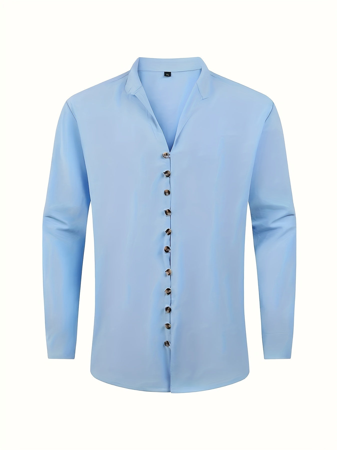 Ziven | Retro Casual Lange Mouwen Overhemd van Heren met Contrastkleurige Knopen