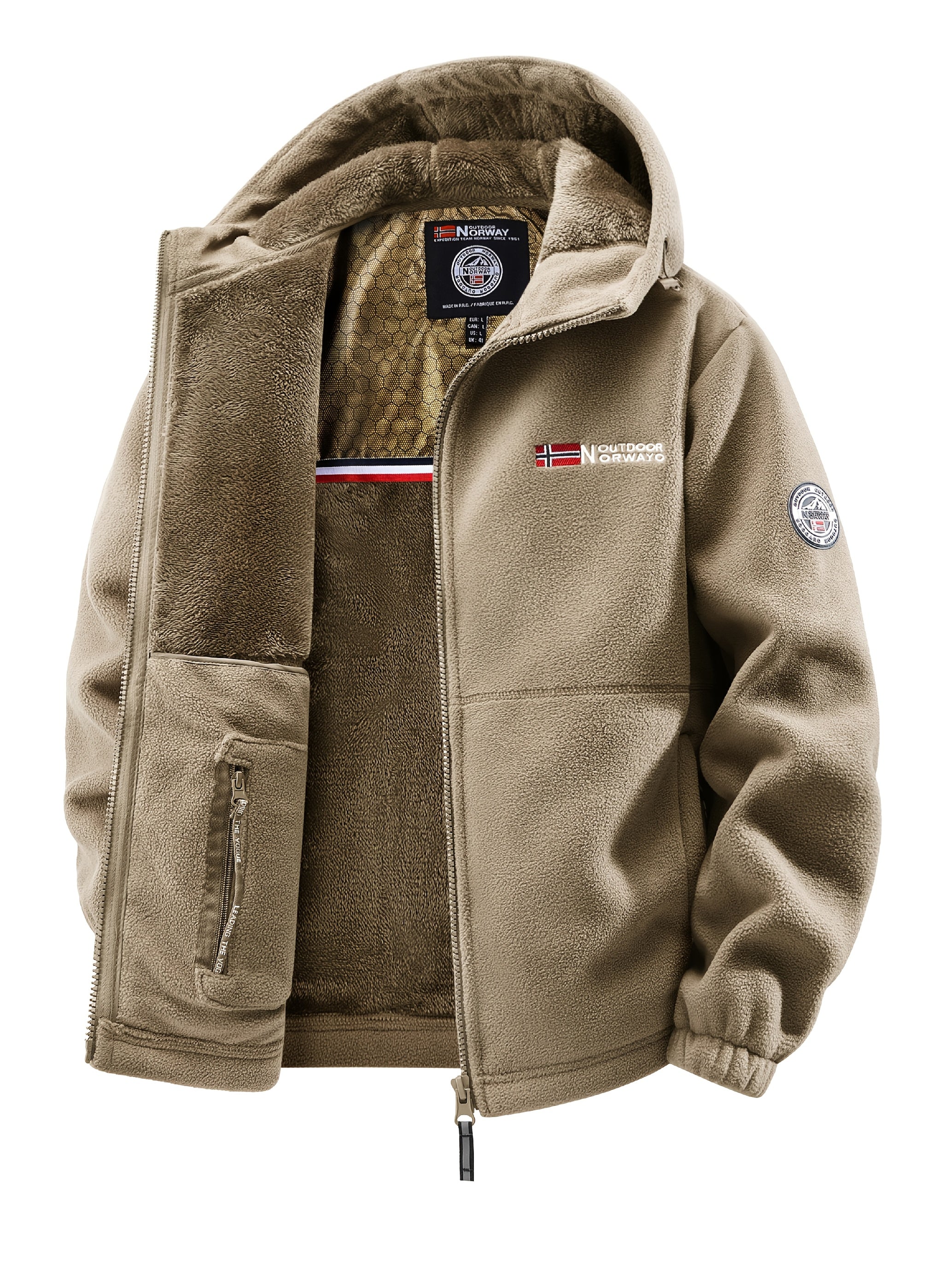 Wulfram | Zware winterjas voor heren – Thermisch geïsoleerde jas met capuchon, bovenkleding voor koud weer
