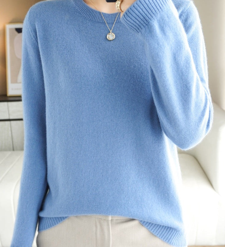 Sanne | Elegante merinowollen trui, zacht en ademend, lichtgewicht gebreide pullover