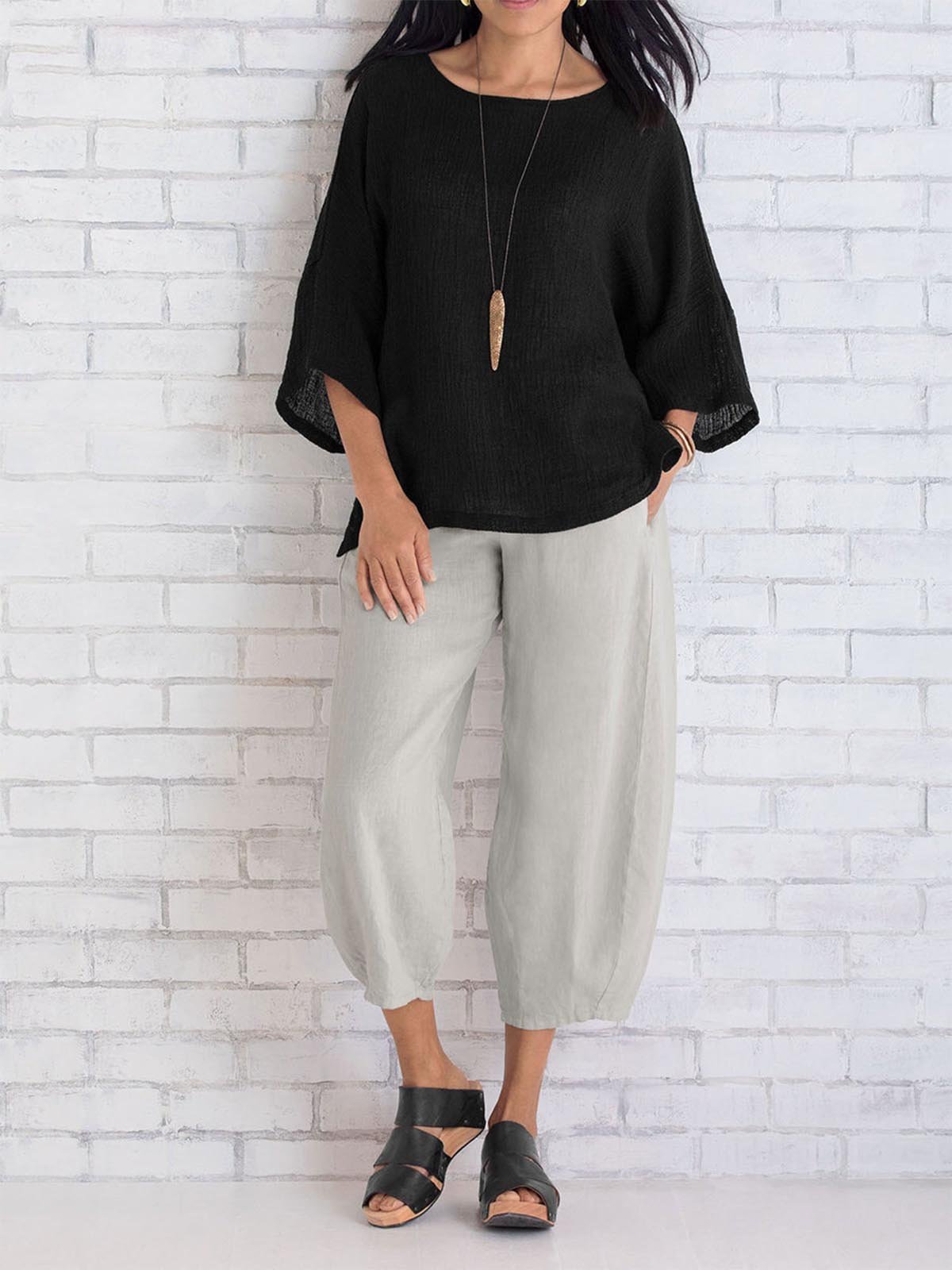 Evrielle | Casual Loose Fit Broek voor dames - Comfortabel, Ademend