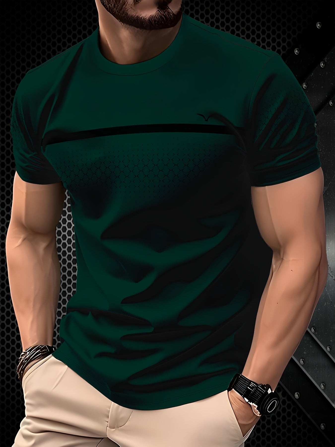 Xerxes | Polyester T-shirt voor heren - comfortabele regular fit, minimalistische print