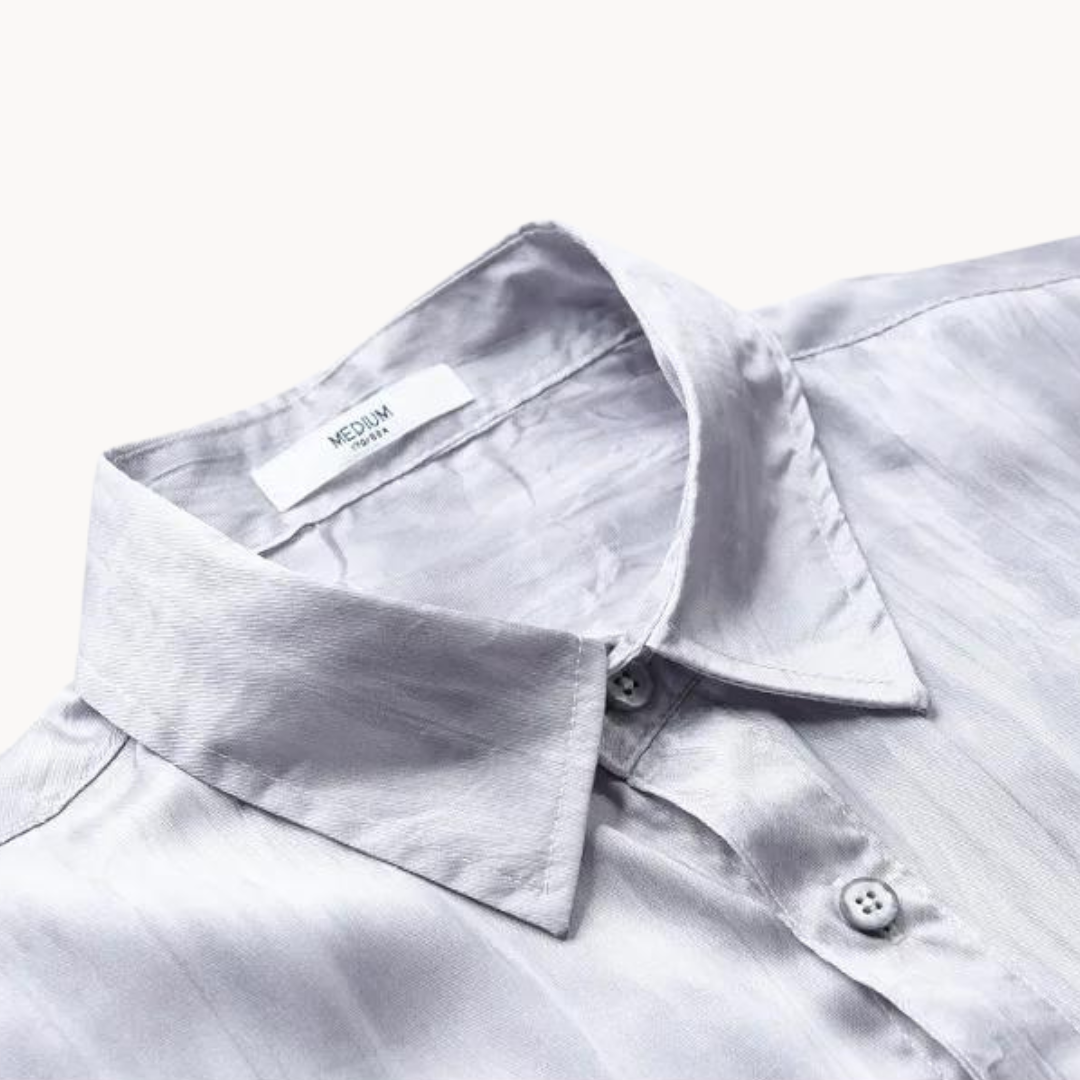 Barron | Knoopshirt met Tie-Dye lange mouwen voor heren - Vrijetijdshirt voor heren