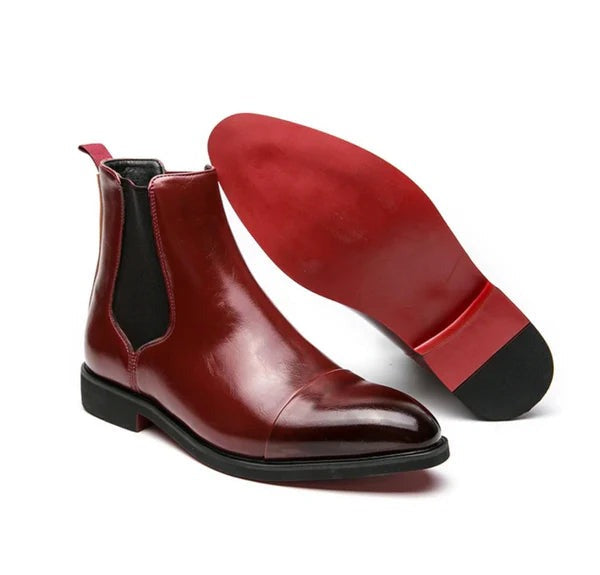 Pierre | Herenleren zwarte Chelsea Boots - Klassieke Slip-On Laarzen, Stijlvol Casual Schoeisel