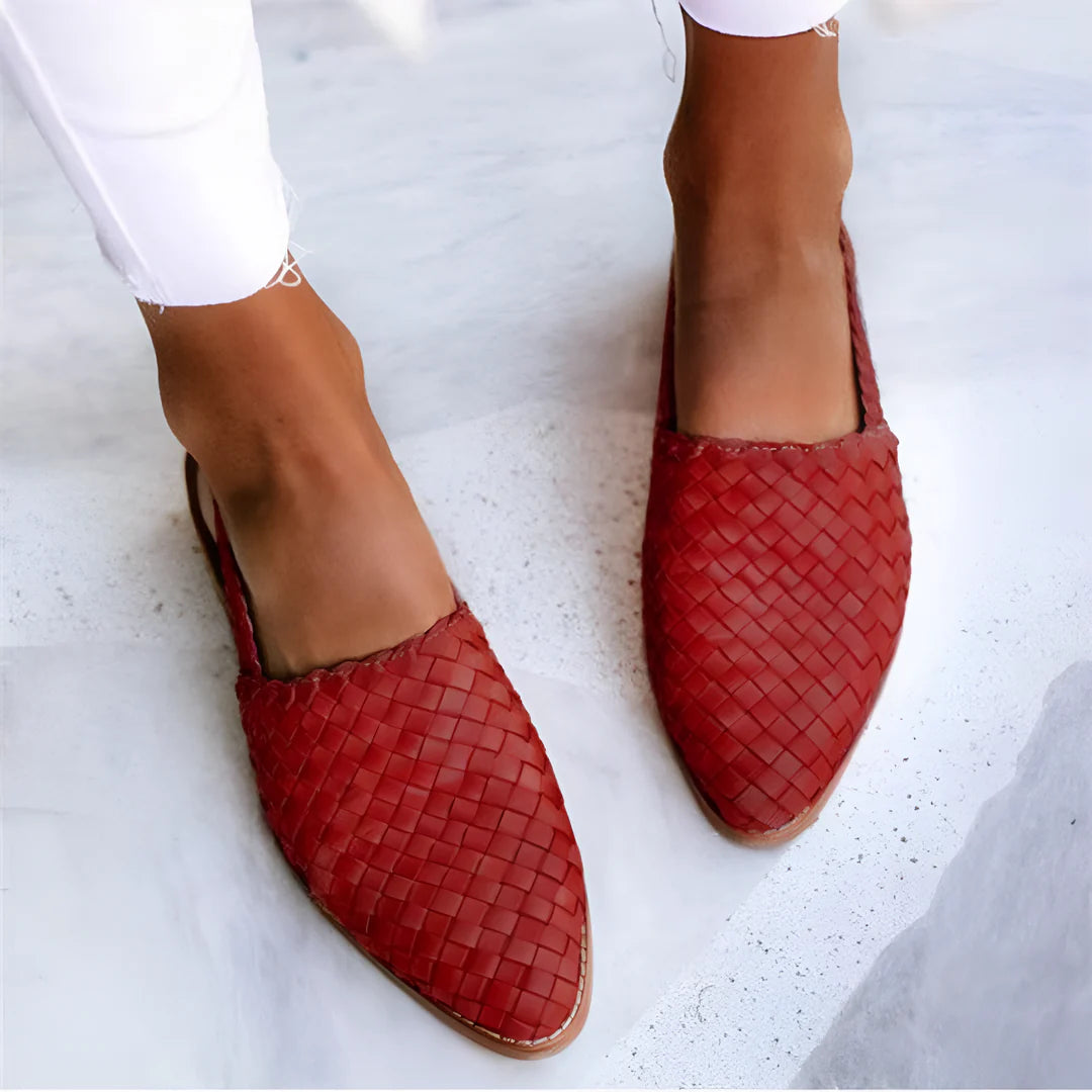 Nivessa | Geweven platte sandalen voor dames - Comfortabele, chique schoenen