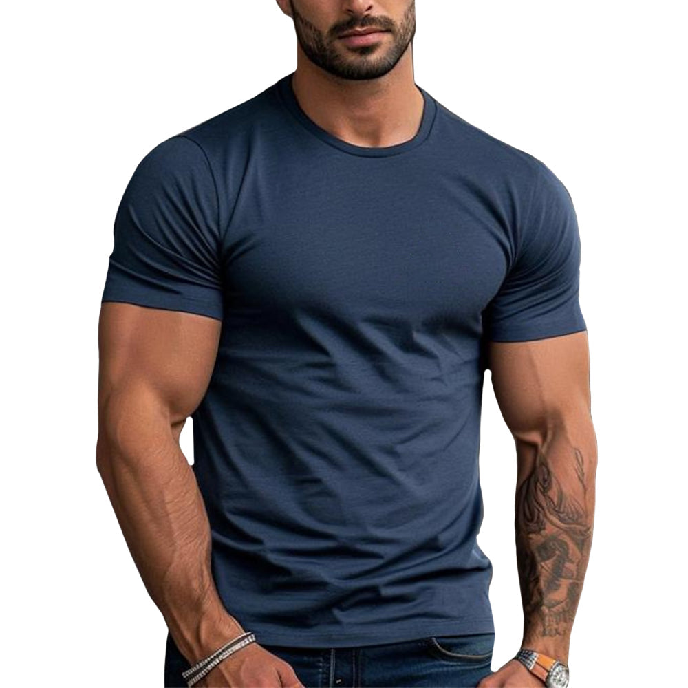 Yarden | Klassiek katoenen T-shirt voor heren - Zachte T-shirt met ronde hals, lichtgewicht, ademend
