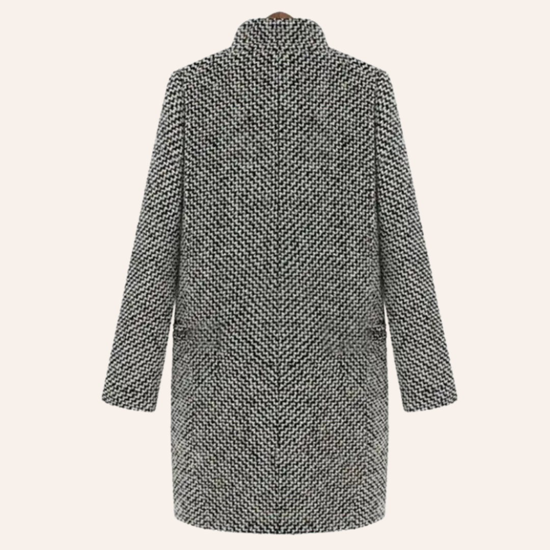 Katarzyna | Elegante gebreide lange jas voor dames – Warm, zachte wolmix, casual en formele bovenkleding