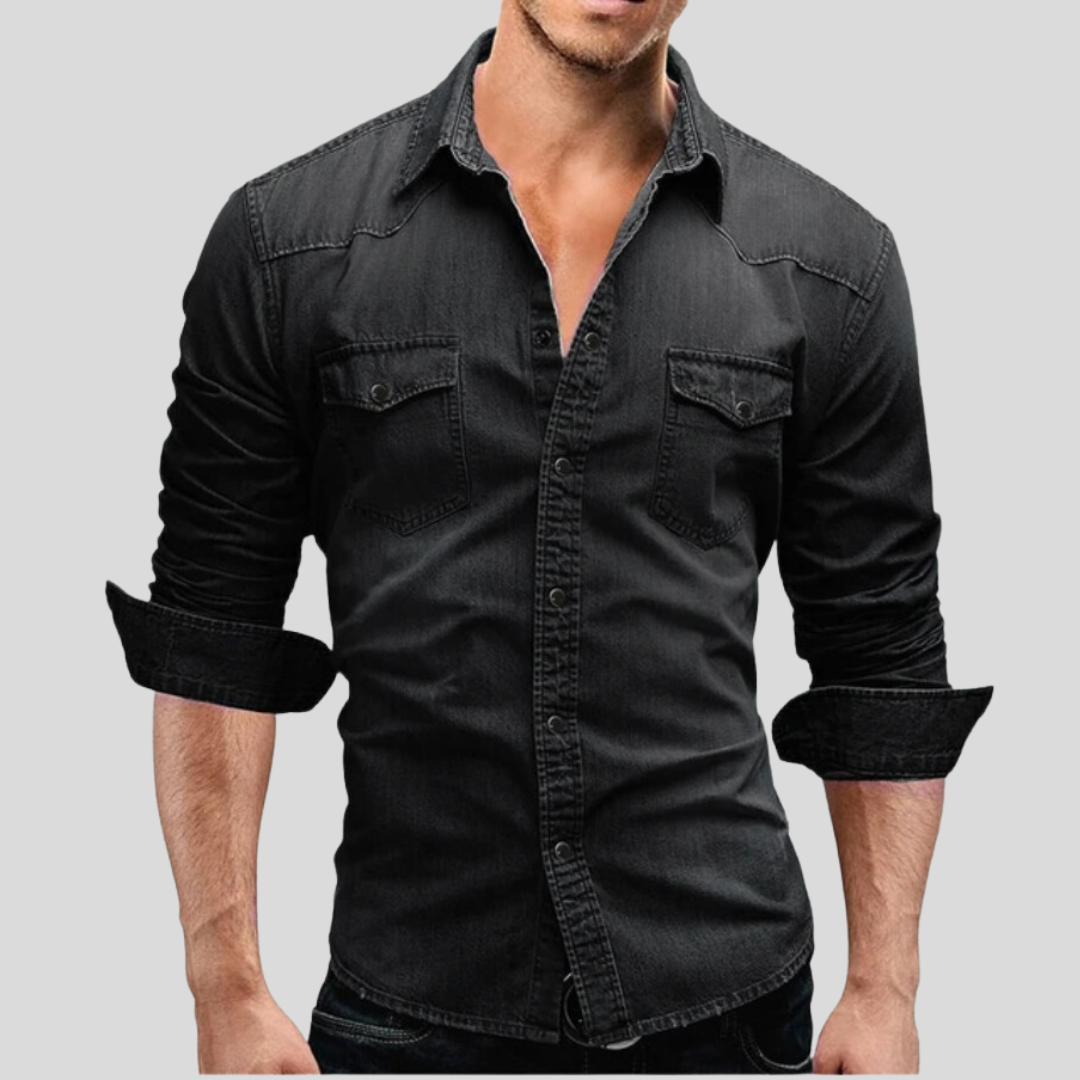 Branimir | Casual denim herenhemd - lichtgewicht slim fit Western-stijl
