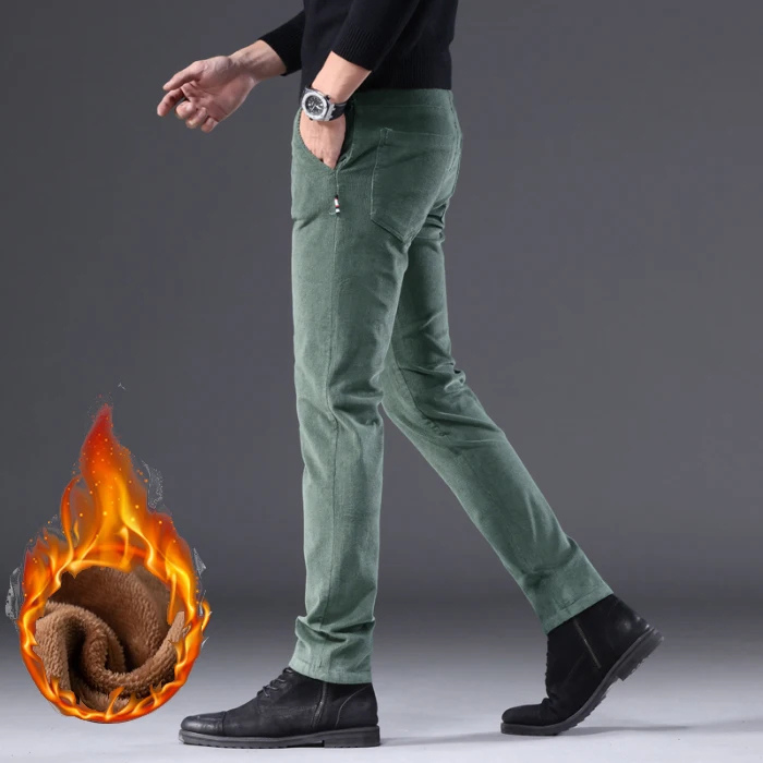 Cirel | Warme Corduroy Herenbroek met Fleece Voering - Casual Winterbroek Zachte & Comfortabele Pasvorm