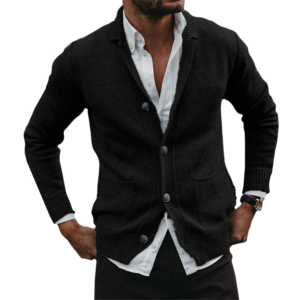 Garren | Gebreid herenvest - Knoopsluiting, Casual Lichtgewicht Sweaterjack