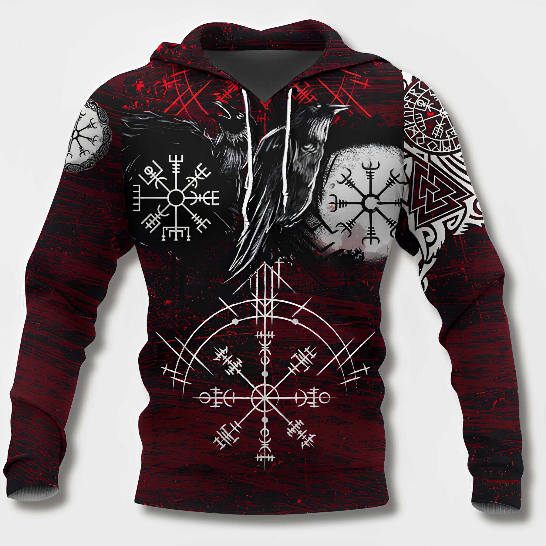 Jovanovic | Warrior Viking Tribal Hoodie voor heren – Sweatshirt met print, casual streetwear