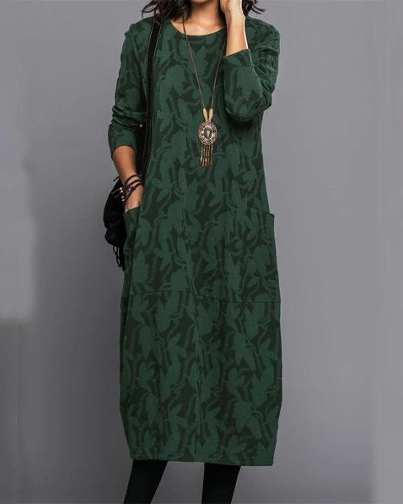 Nariyah | Maxi-jurk met lange mouwen en print voor dames