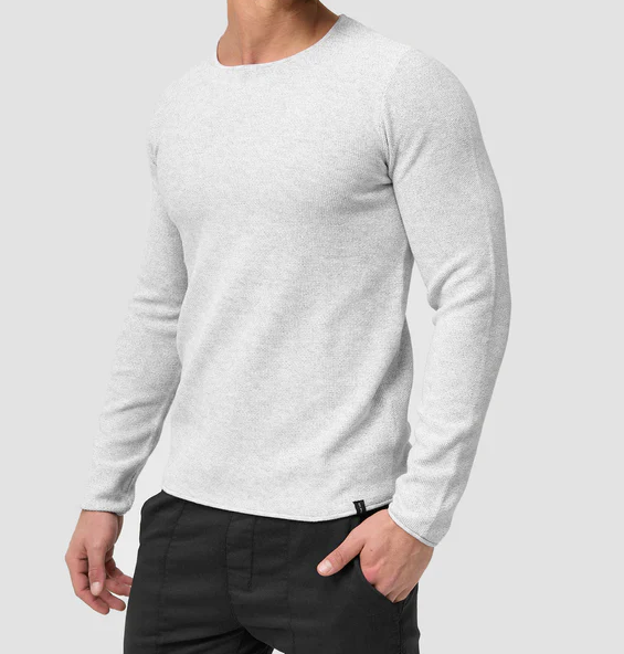 Lorvric | Klassieke herentrui met ronde hals – Lichtgewicht, ademende gebreide pullover, casual top
