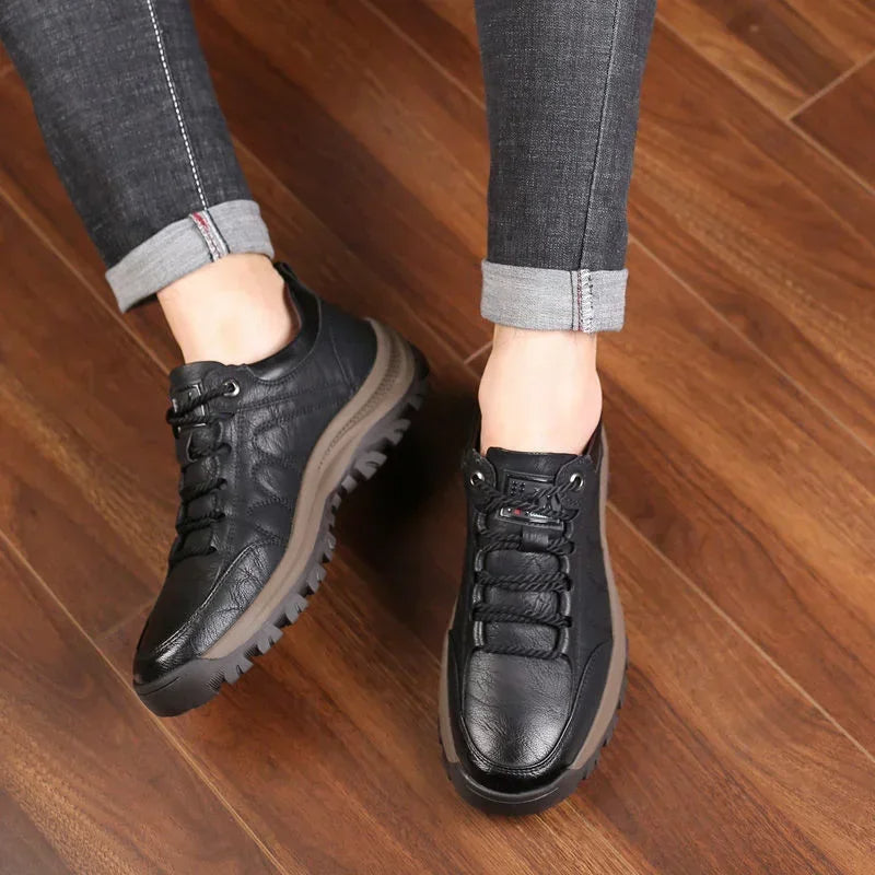 Griploft | Leren herenschoenen - Handgenaaid, steunzolen Casual Schoenen