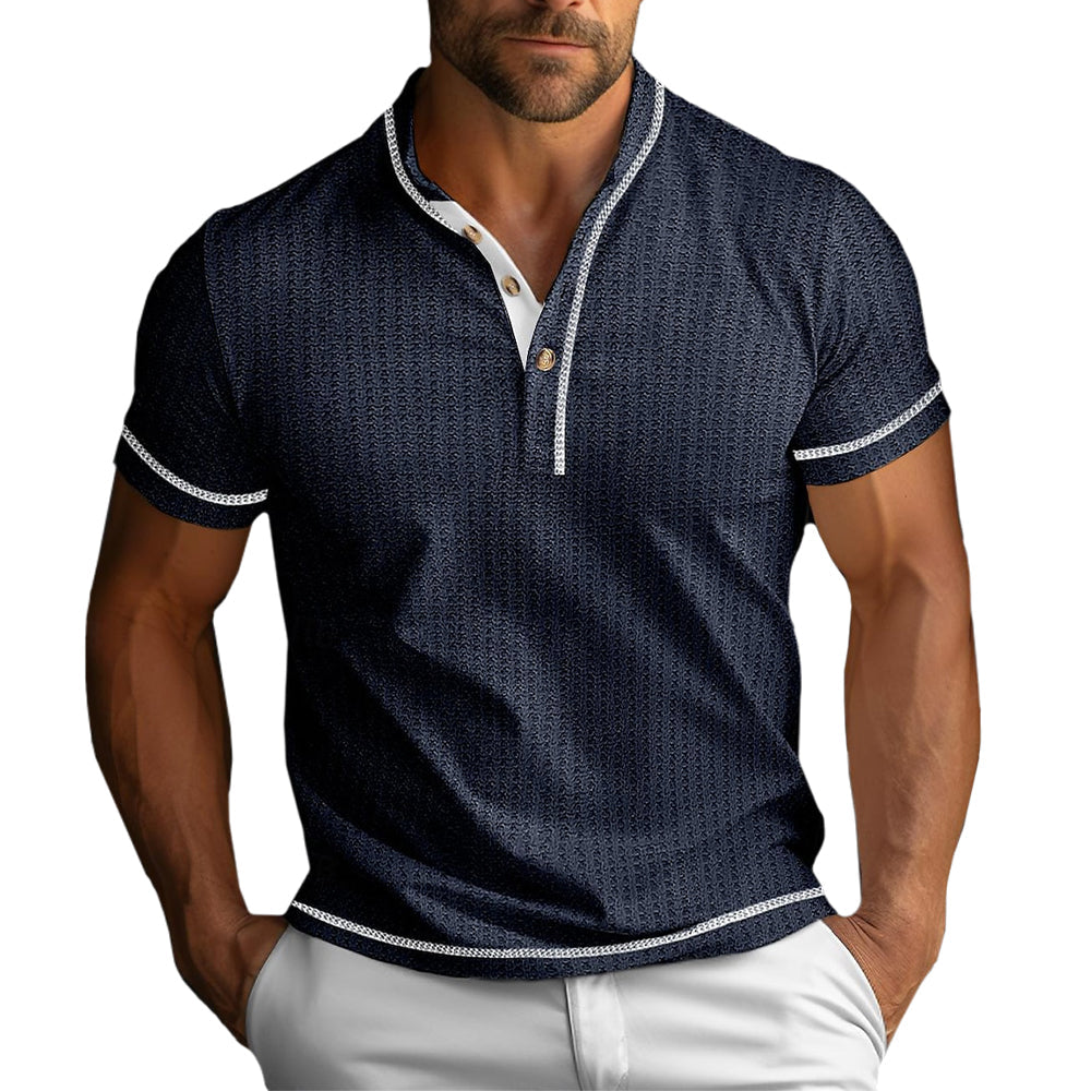 Nando | Katoenen herenhenley - korte mouwen, lichtgewicht casual zomert-shirt