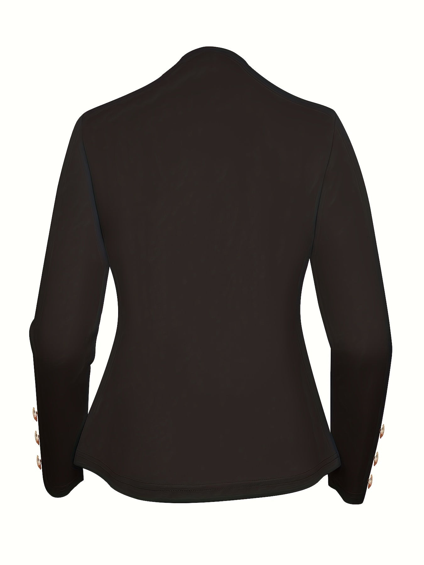 Enidra | Casual polyester jas voor dames – Manchetknopen en elegante knoopaccenten