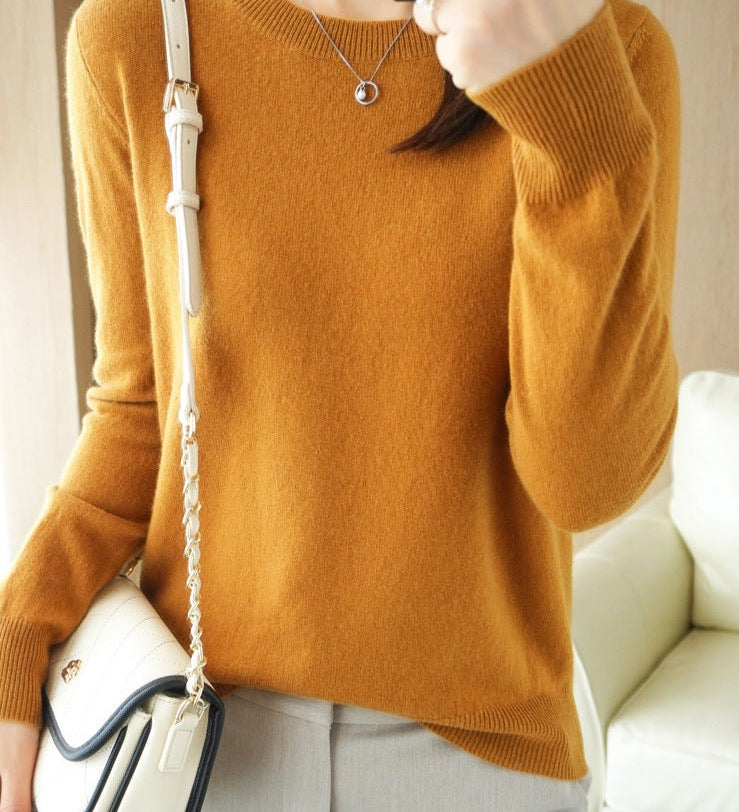 Sanne | Elegante merinowollen trui, zacht en ademend, lichtgewicht gebreide pullover