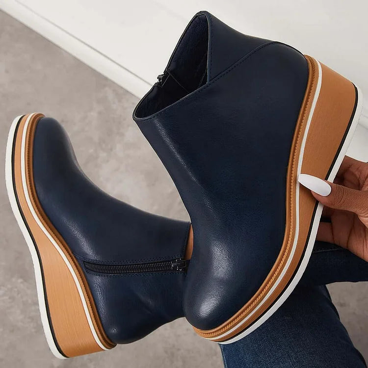 Vellora | Dames enkellaarsjes met wollen voering – Elegante winterlaarzen