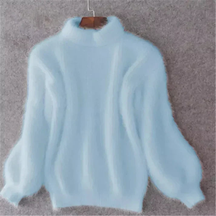 Thariel | Gezellige vintage angora trui voor dames – harig, zacht, elegant breisel