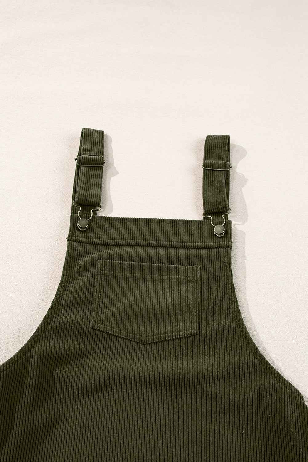 Vionessa | Dames Mini Corduroy Overall Jurk - Mouwloze Dungaree met Zakken Aan De Voorkant