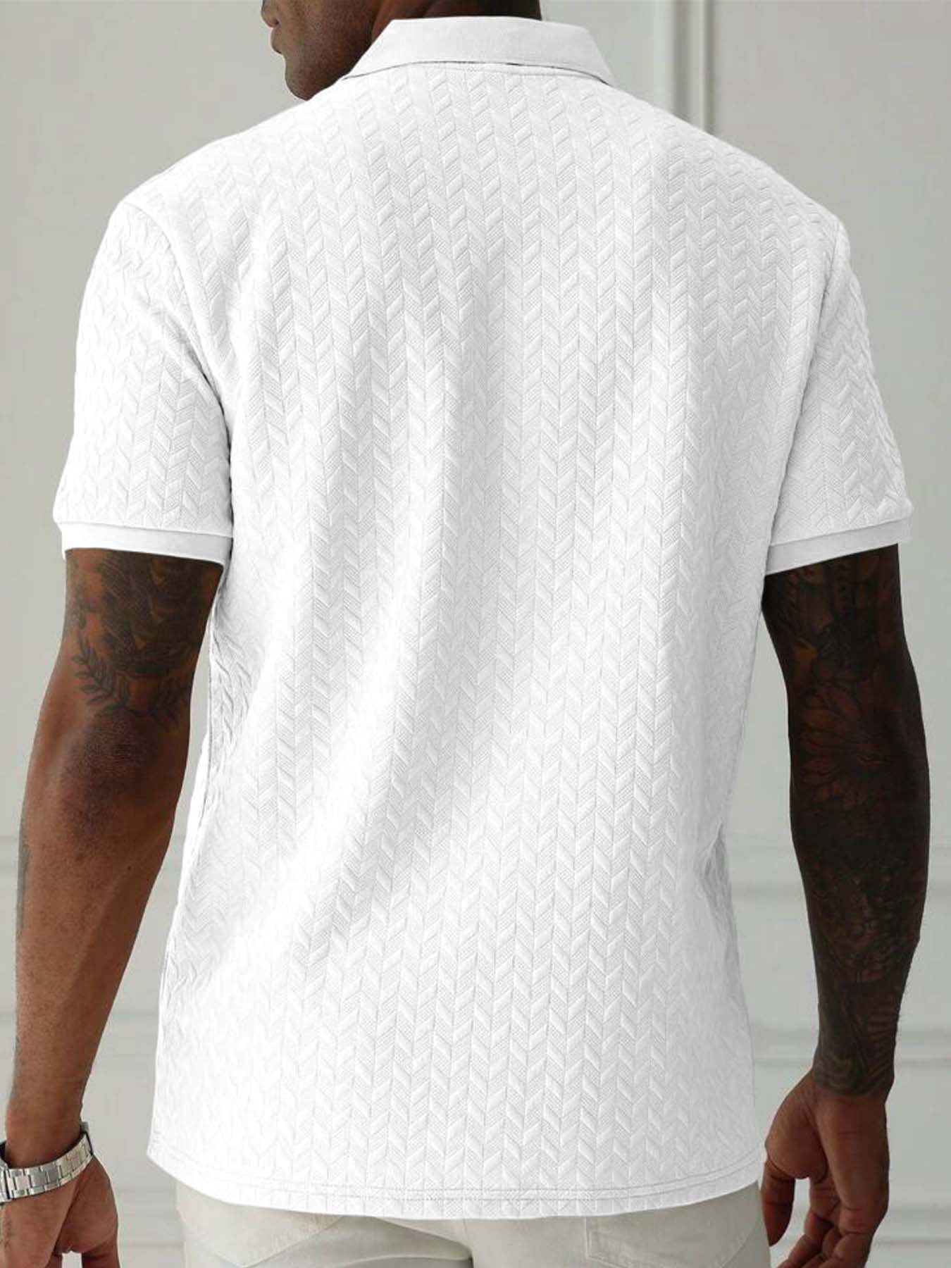 Aldous | Casual Herenpoloshirt met korte mouwen - Gestructureerde, elastische stof