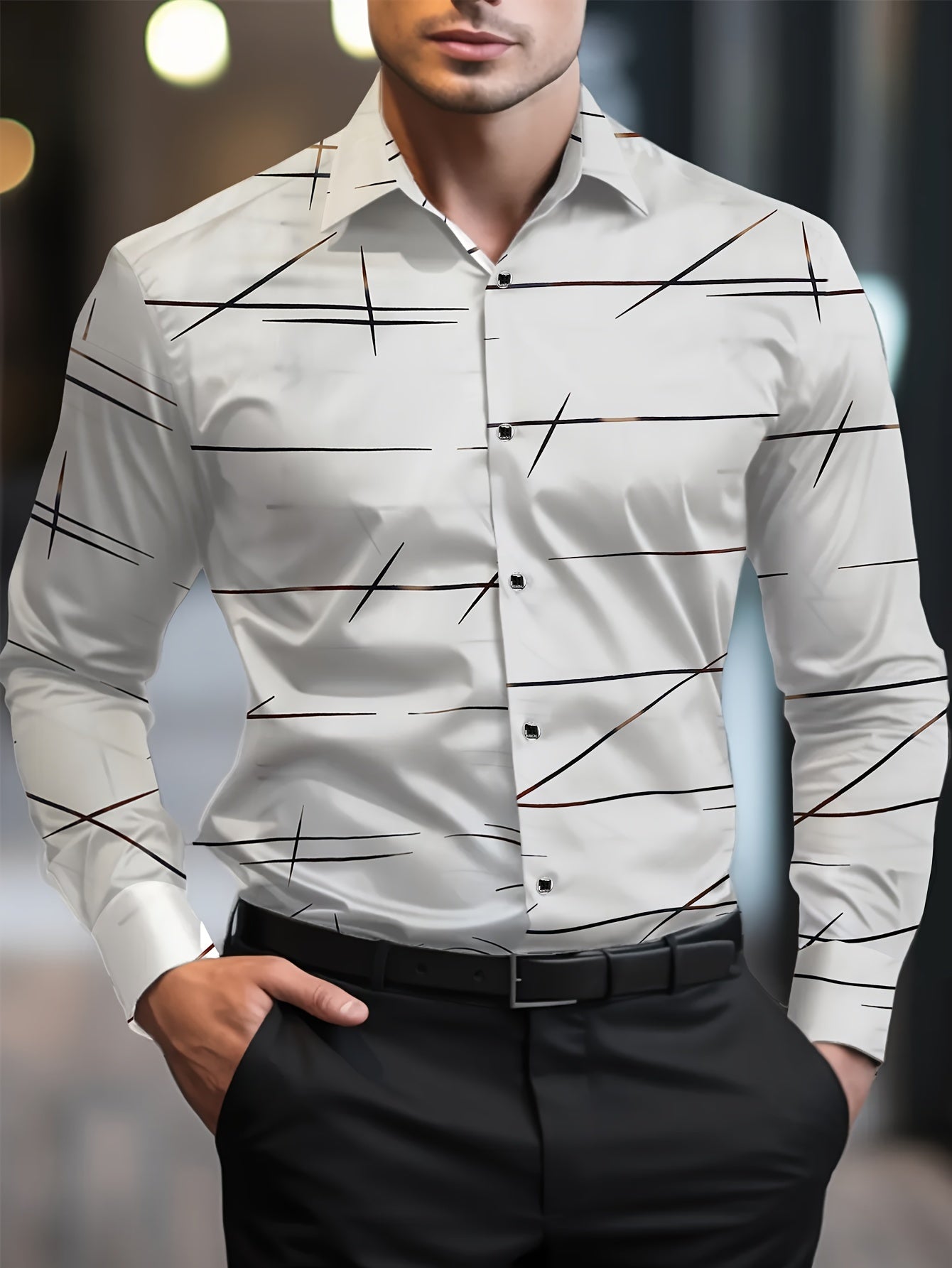 Caius | Casual Slim Fit Herenoverhemd met lange mouwen - Stijlvol Modern Ontwerp