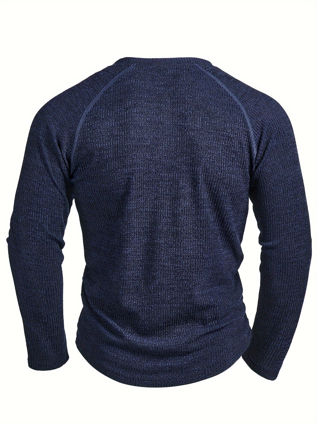 Mauritz | Casual gebreid Henley-shirt voor heren – lange mouwen, raglanmodel, knoopsluiting voor de herfst