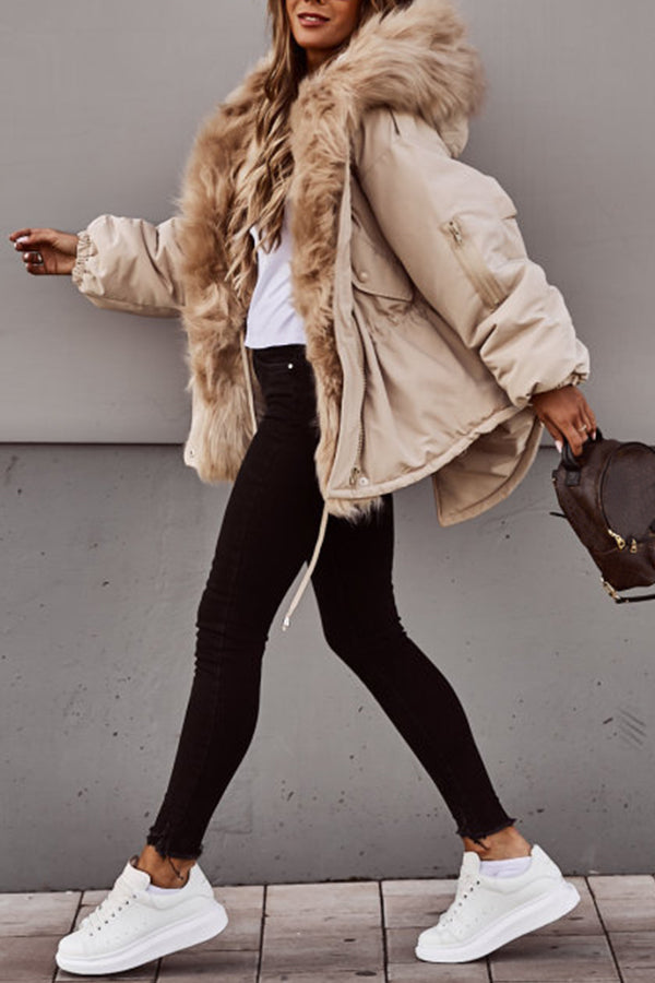 Calira | Winterparka jas met capuchon van imitatiebont voor dames - stijlvolle lange jas, casual buitenmode
