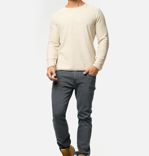 Lorvric | Klassieke herentrui met ronde hals – Lichtgewicht, ademende gebreide pullover, casual top