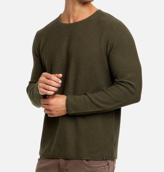 Lorvric | Klassieke herentrui met ronde hals – Lichtgewicht, ademende gebreide pullover, casual top