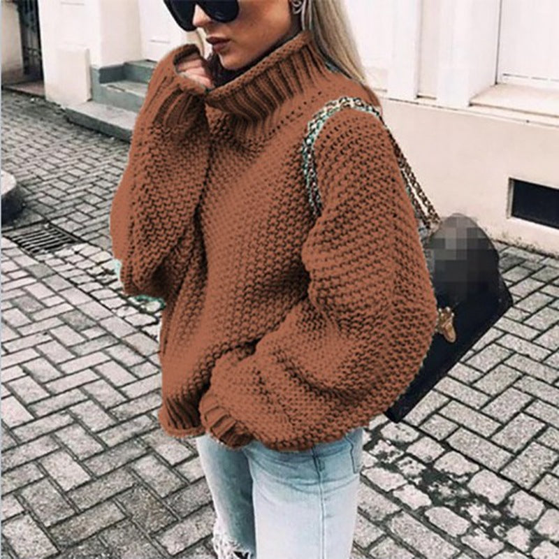 Ronja | Oversized grof gebreide coltrui voor dames – Warme wintertrui, comfortabele gebreide trui