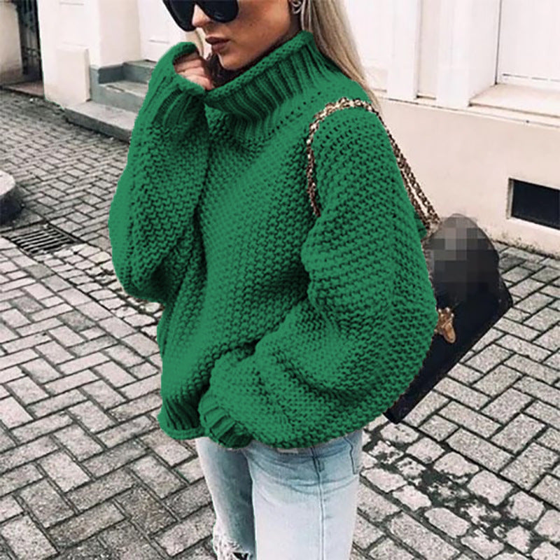 Ronja | Oversized grof gebreide coltrui voor dames – Warme wintertrui, comfortabele gebreide trui