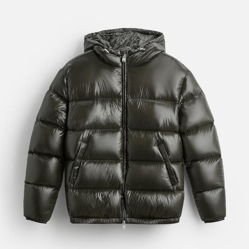 Mikkel | Heren pufferjas met capuchon – minimalistische relaxte pasvorm, lichtgewicht geïsoleerde winterjas