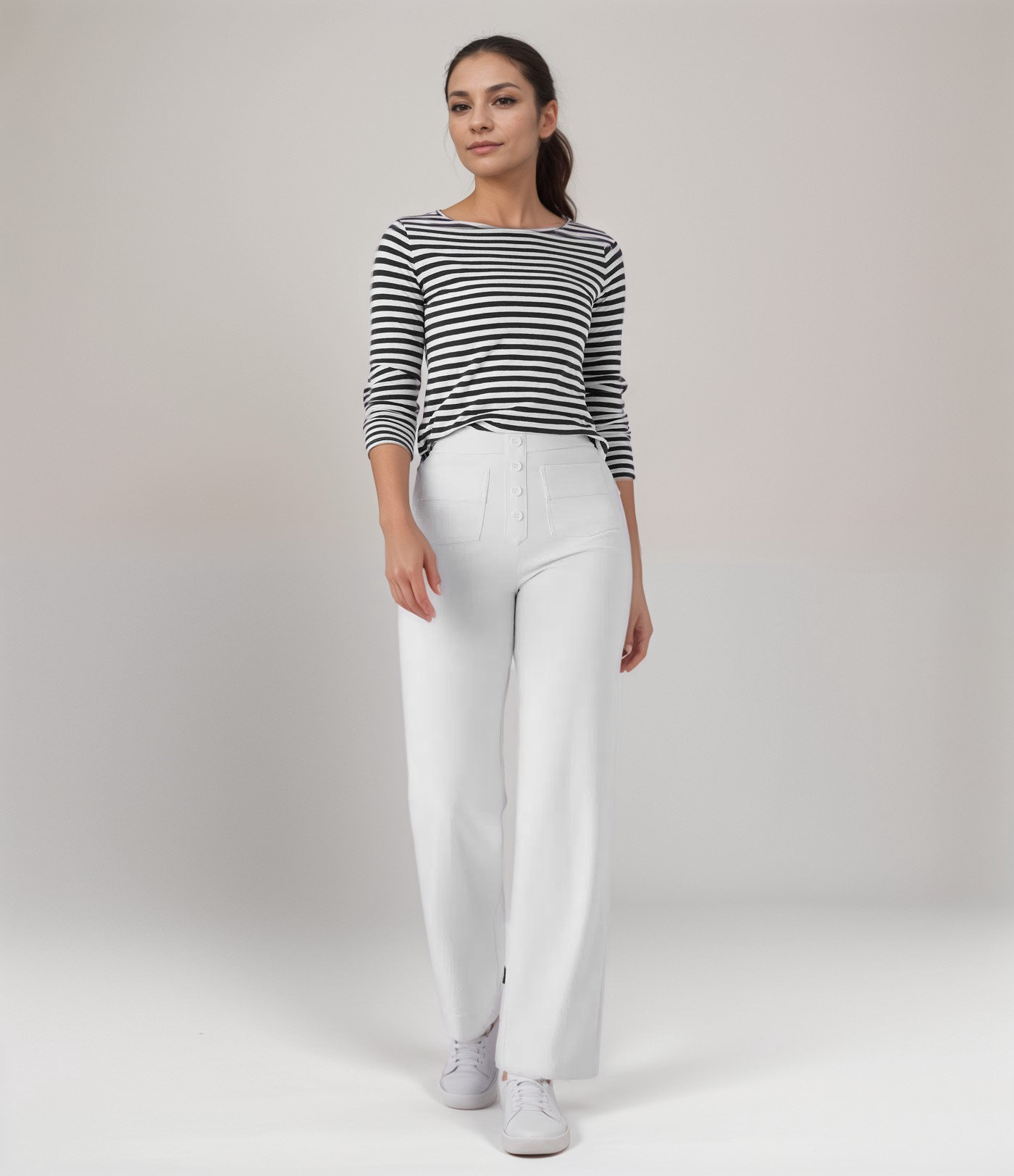 Varda | Damesbroek met hoge taille en stretch - veelzijdige casual broek