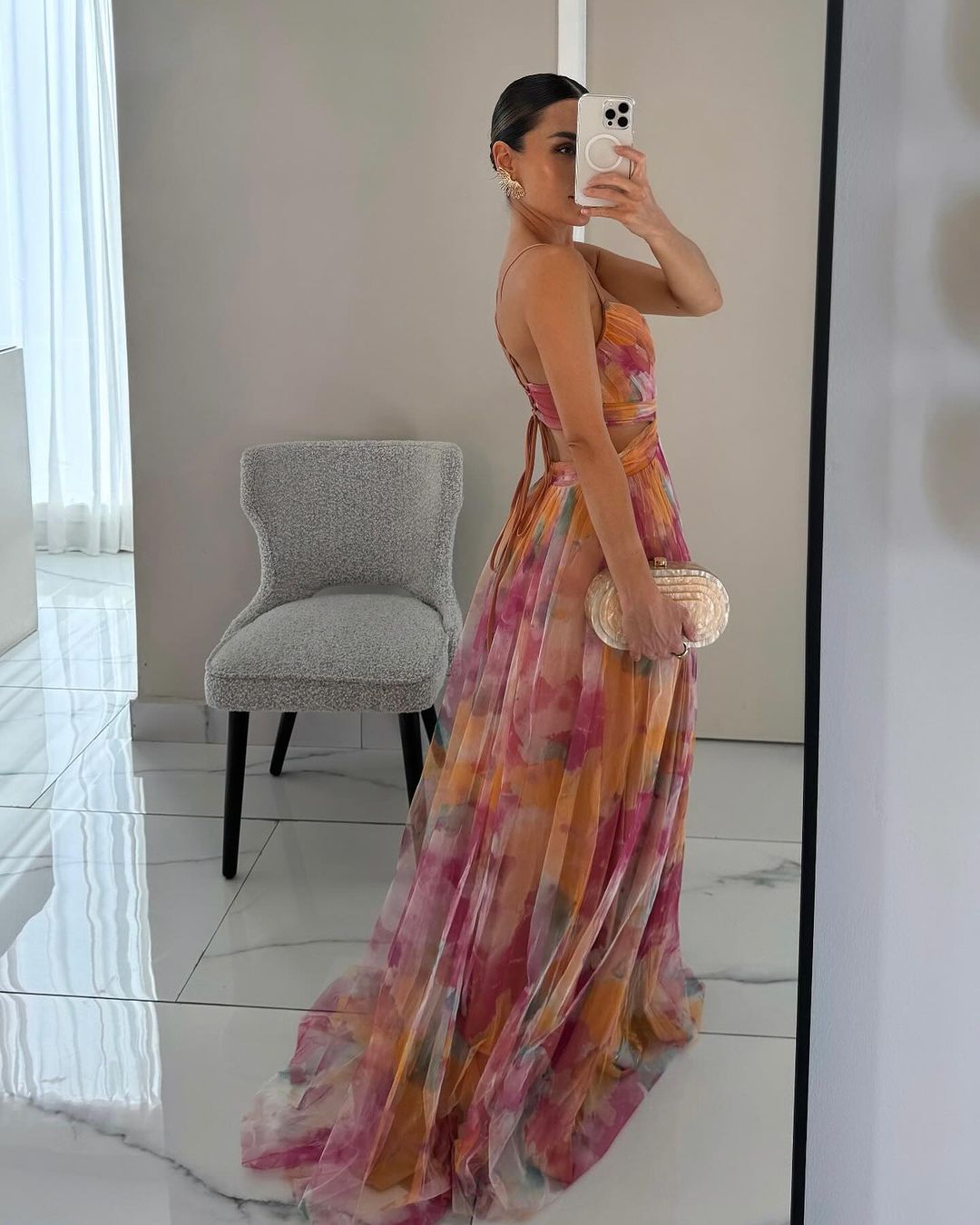 Aseana | Chiffon Maxi jurk voor dames - Vloeiende, elegante zomeravondjurk