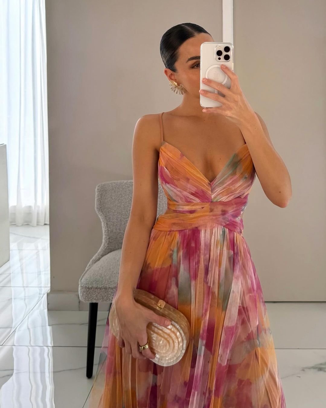 Aseana | Chiffon Maxi jurk voor dames - Vloeiende, elegante zomeravondjurk
