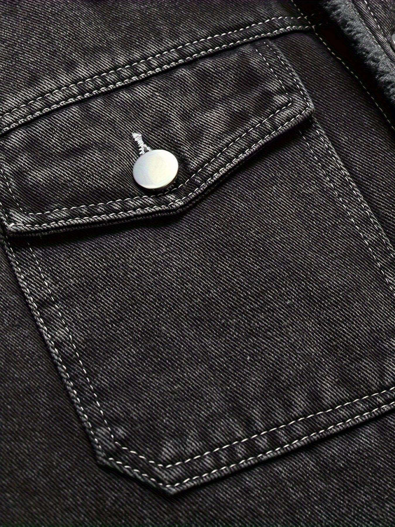 Gunter | Vintage gewassen spijkerjas voor heren met fleecevoering – Warme casual winterjas