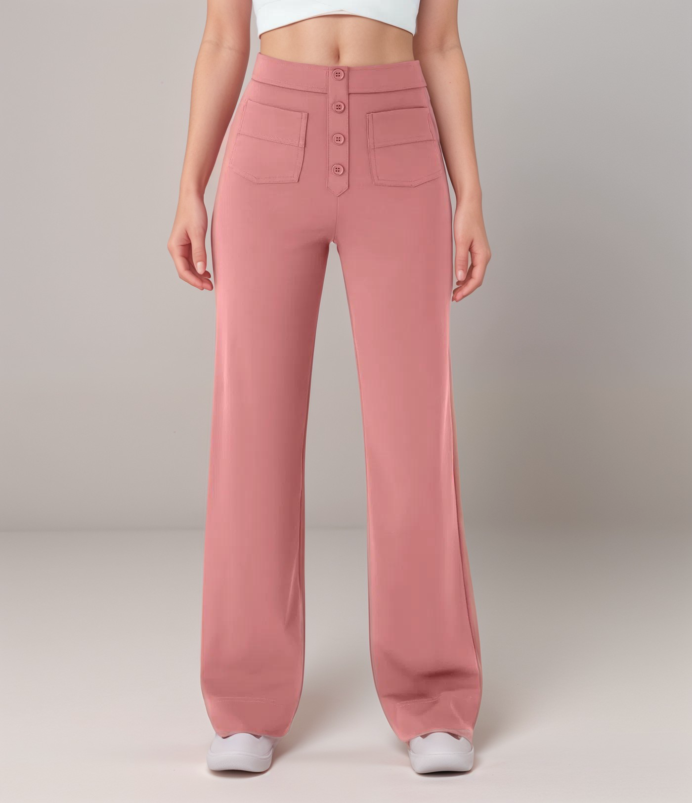 Varda | Damesbroek met hoge taille en stretch - veelzijdige casual broek