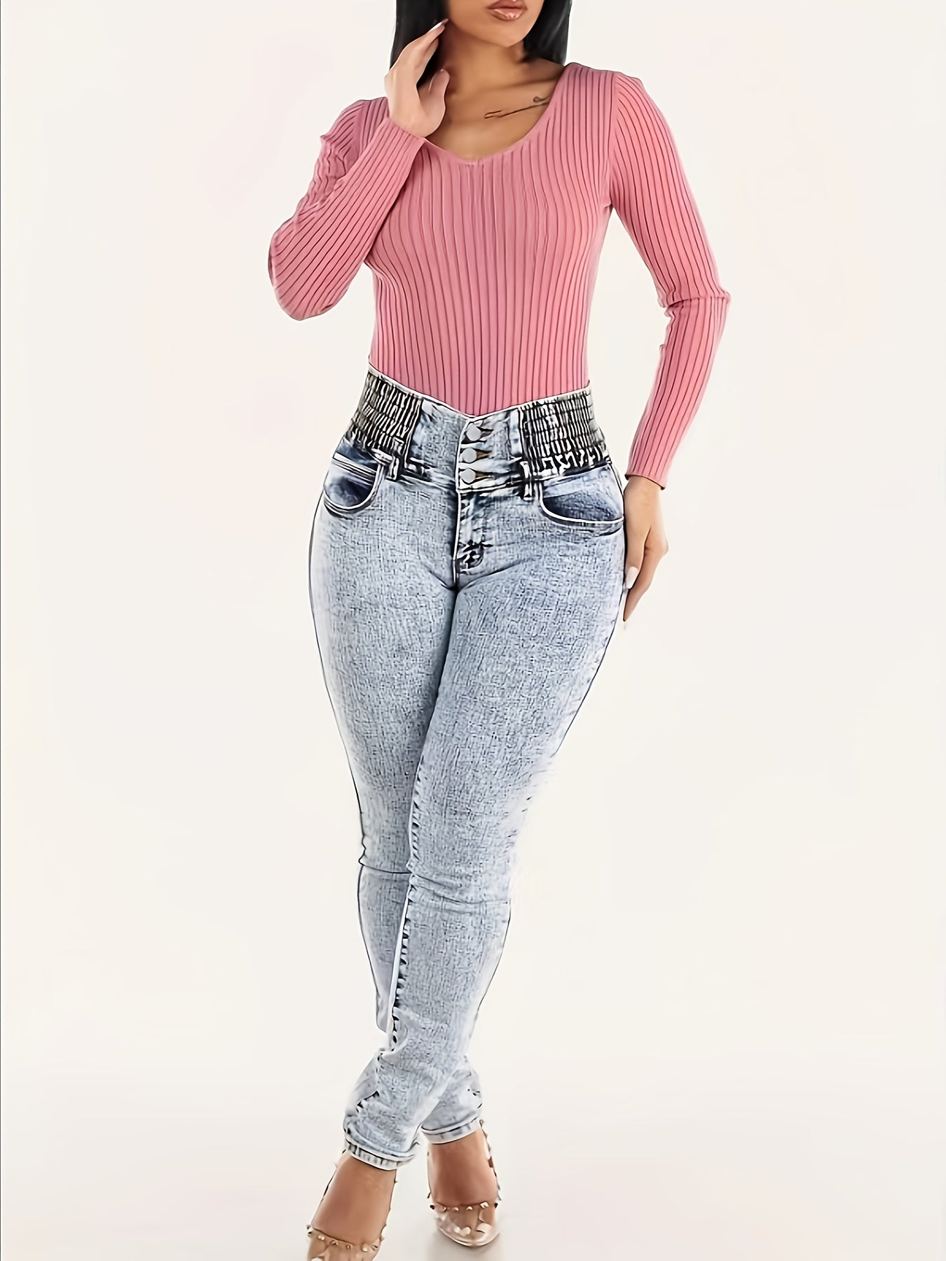 Xanthia | Skinny jeans met hoge taille voor dames - Lift & shape, comfortabele pasvorm
