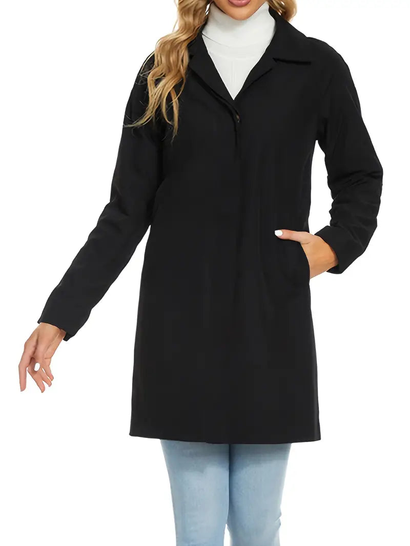 Gracyn | Gebreide trui met hartpatroon - Hoge hals, Pullover met lange mouwen voor herfst-winter