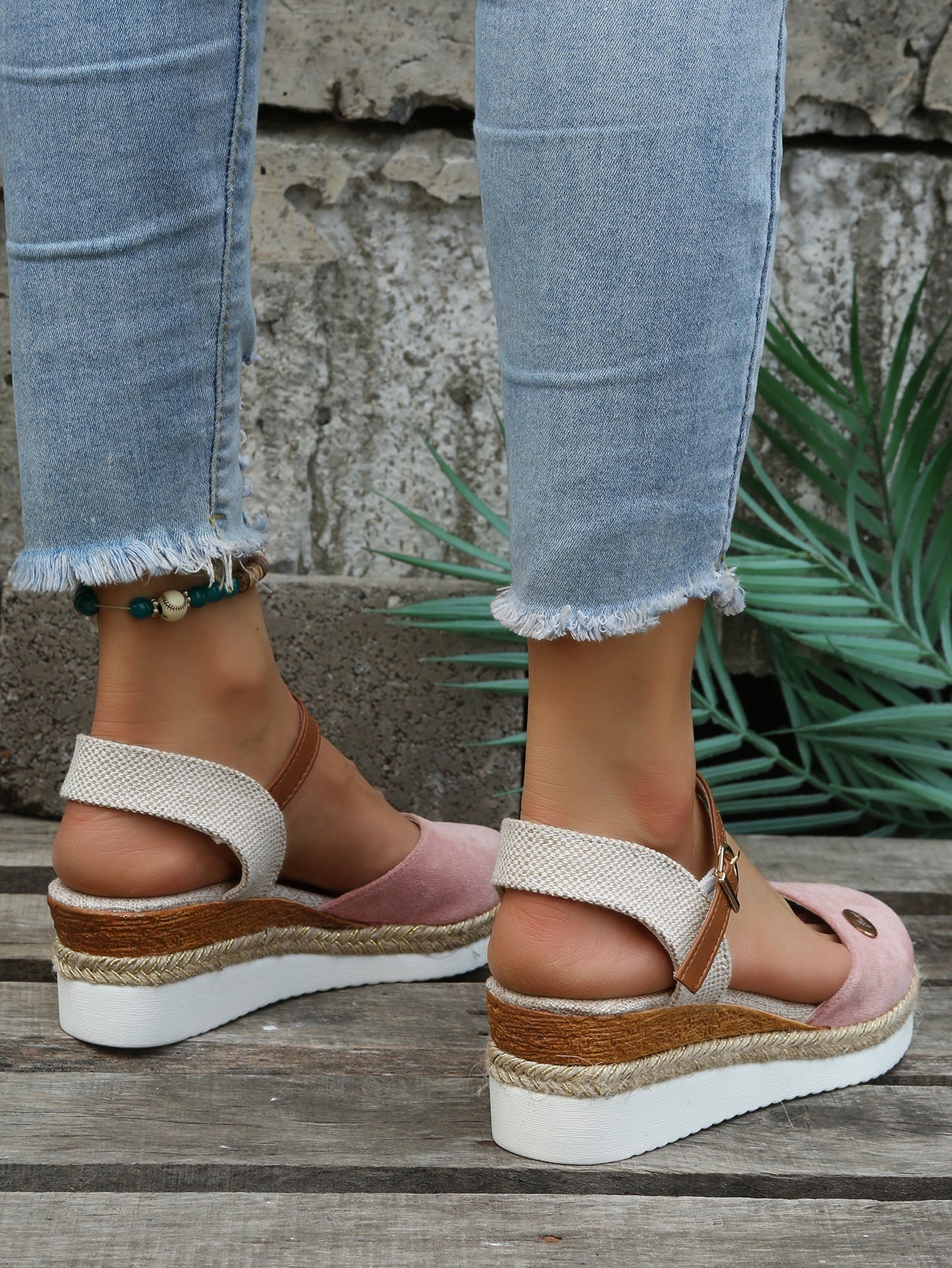 Nomiva | Vrouwen Orthopedische Boho Sandalen met Steunzolen - Comfortabele Sleehak Espadrilles